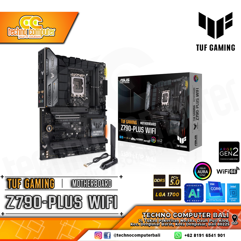 ASUS TUF GAMING Z790-PLUS WIFI - ATX, LGA1700, Z790, DDR5
