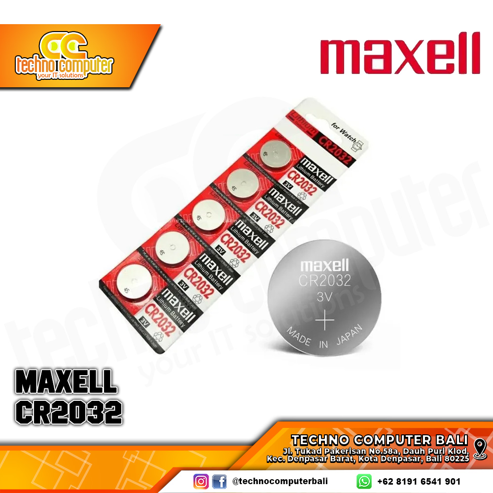 BATTERY CMOS MAXELL CR2032 3V (MOTHERBOARD)