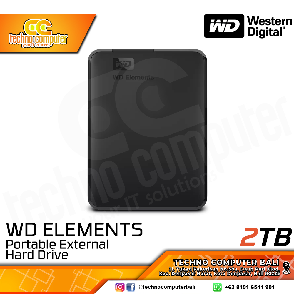 HDD EXTERNAL 2.5 inch WD Element Portable 2TB - Black