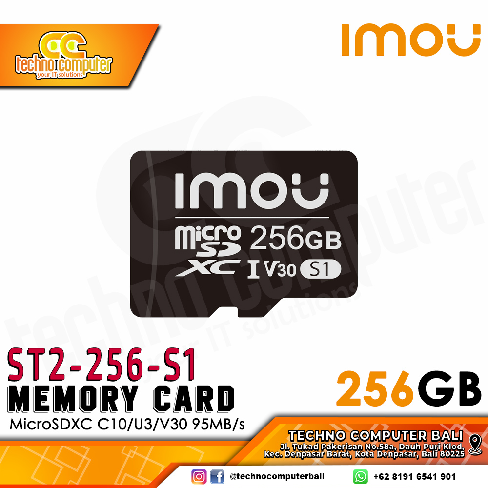 MEMORY CARD IMOU microSDXC 256GB C10/U3/V30 95MB/s R (ST2-256-S1)