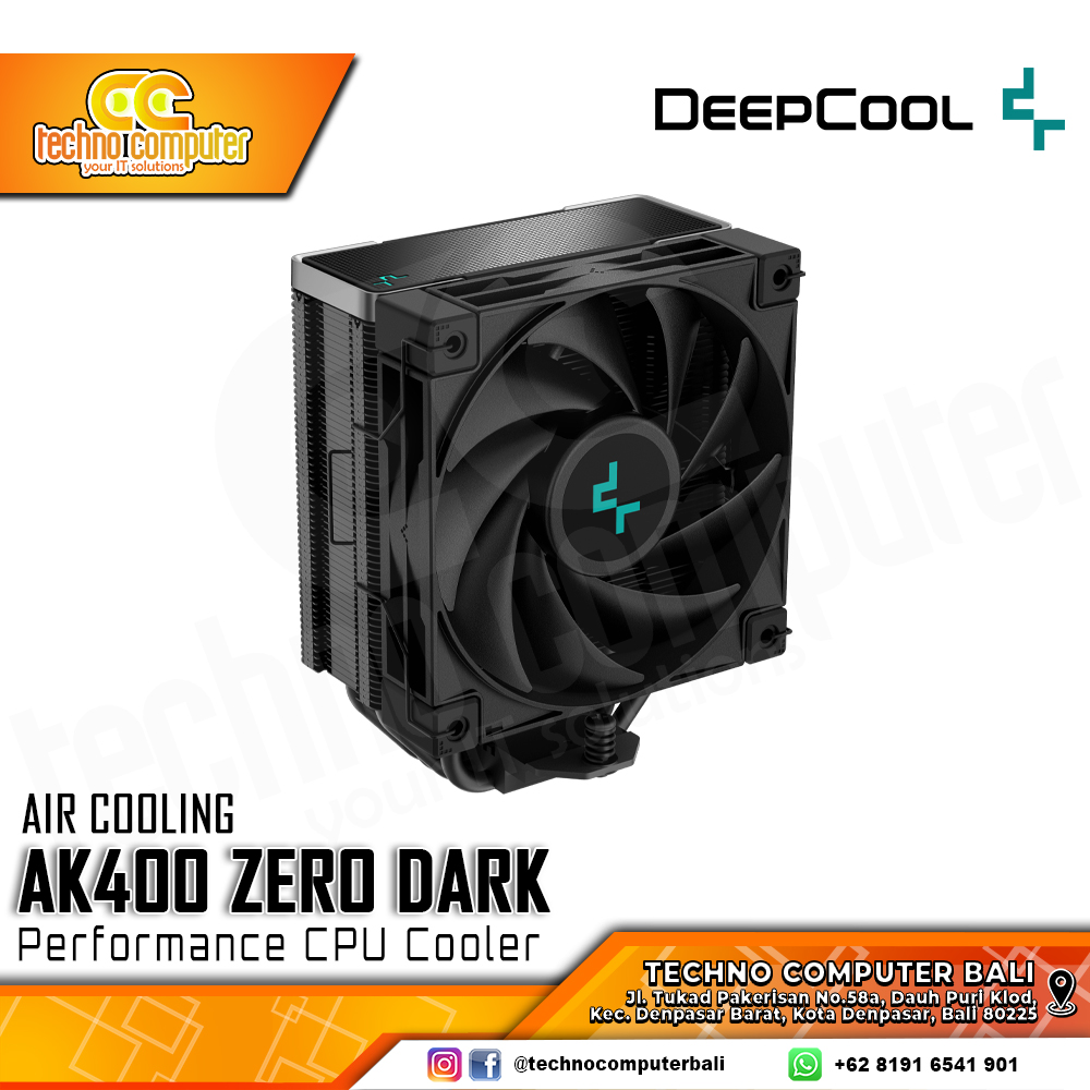 DEEPCOOL AK400 ZERO DARK - CPU Cooler - 120mm Air Cooler