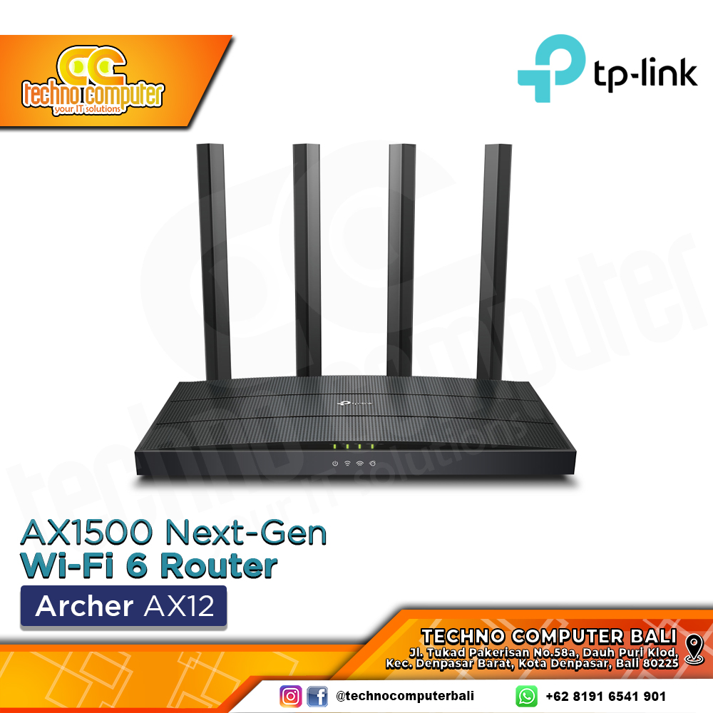 ROUTER TP-LINK Archer AX12 AX1500 Dual Band Wi-Fi 6 Gigabit Wireless Router