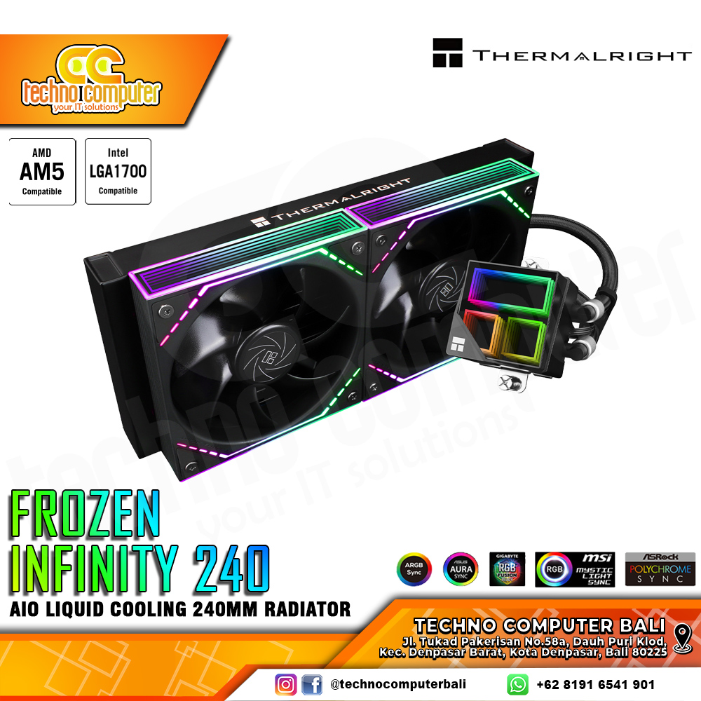 THERMALRIGHT FROZEN Infinity 240 ARGB BLACK - CPU Cooler - 240mm AIO Liquid Cooler