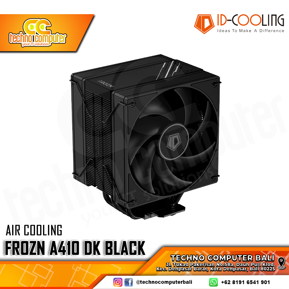 ID-COOLING FROZN A410 DK BLACK Dual Fan - CPU Cooler - 120mm Air Cooler