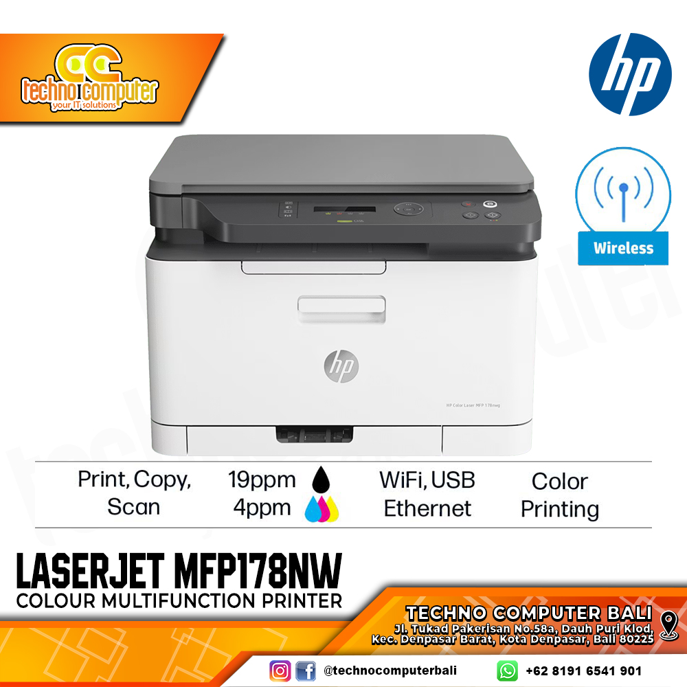 PRINTER HP Color LaserJet MFP 178nw (4ZB96A)