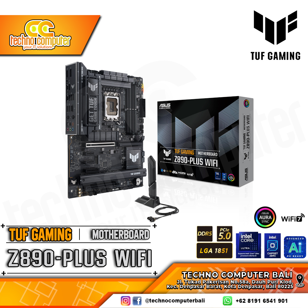 ASUS TUF GAMING Z890-PLUS WIFI - ATX, LGA1851, Z890, DDR5