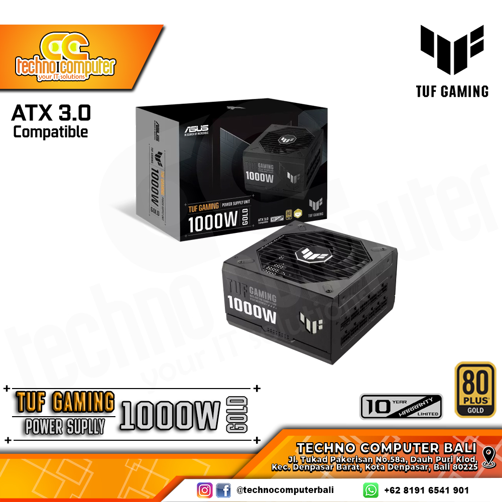 ASUS TUF GAMING-1000G 1000W 80+ Gold - Full Modular