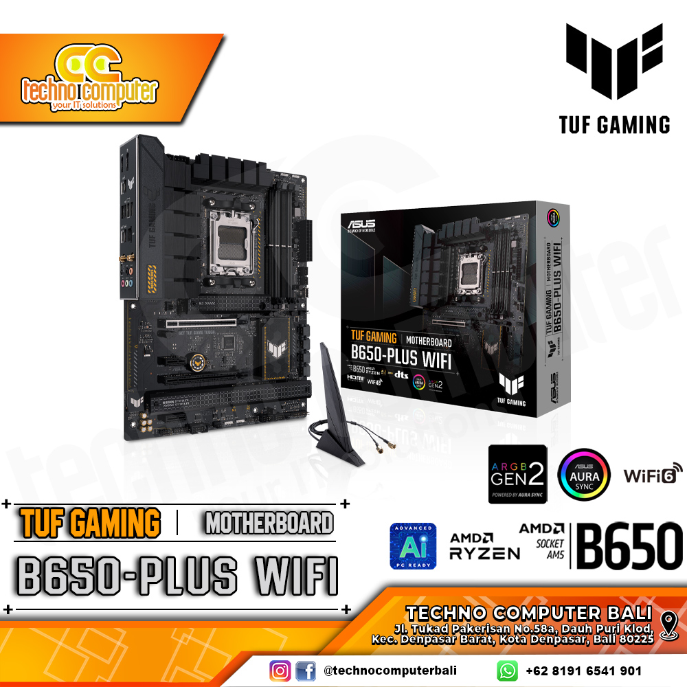 ASUS TUF GAMING B650-PLUS WIFI - ATX, AM5, B650, DDR5