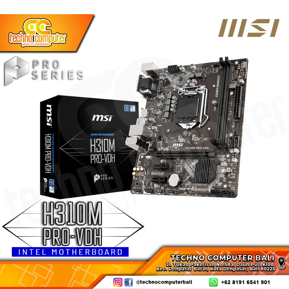 MSI H310M PRO-VDH - mATX, LGA1151, H310, DDR4