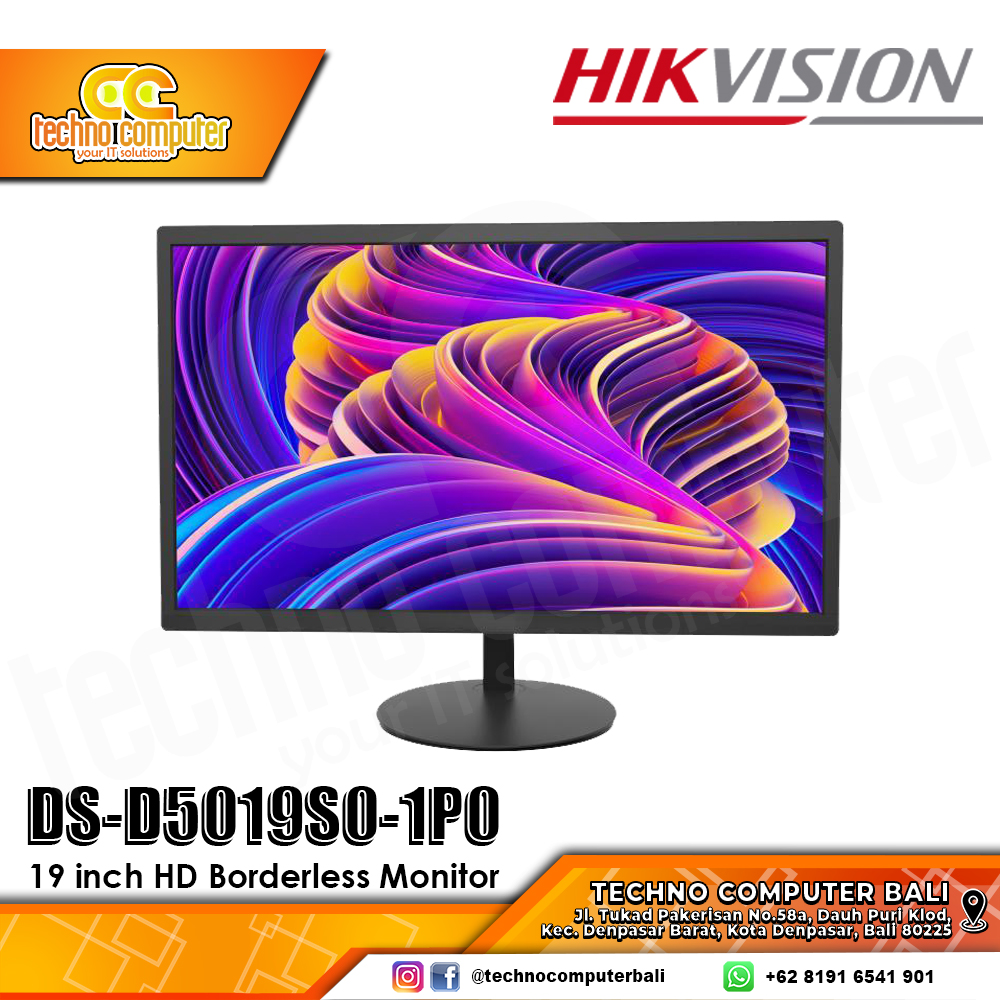 HIKVISION DS-D5019S0-1P0 LED Monitor - 19 inch, HD (1366 × 768)