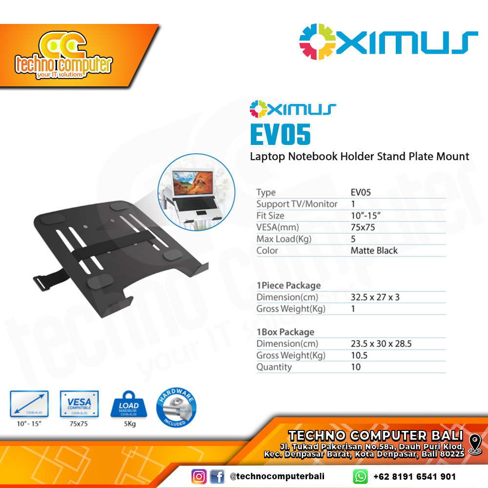 Bracket Laptop Notebook OXIMUS EV05 Base Plate for Notebook