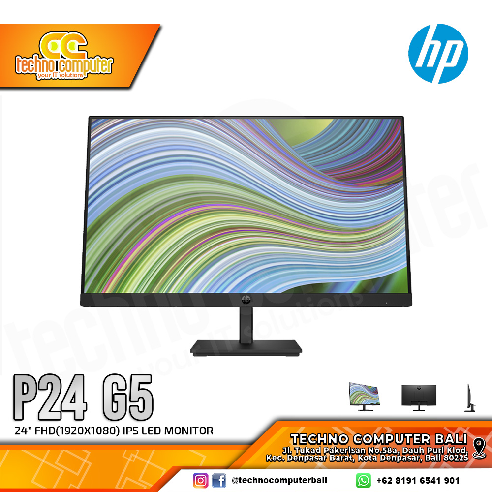 HP P24 G5 LED Monitor - 24 inch, FHD (1920 x 1080), IPS, 75Hz, 5ms