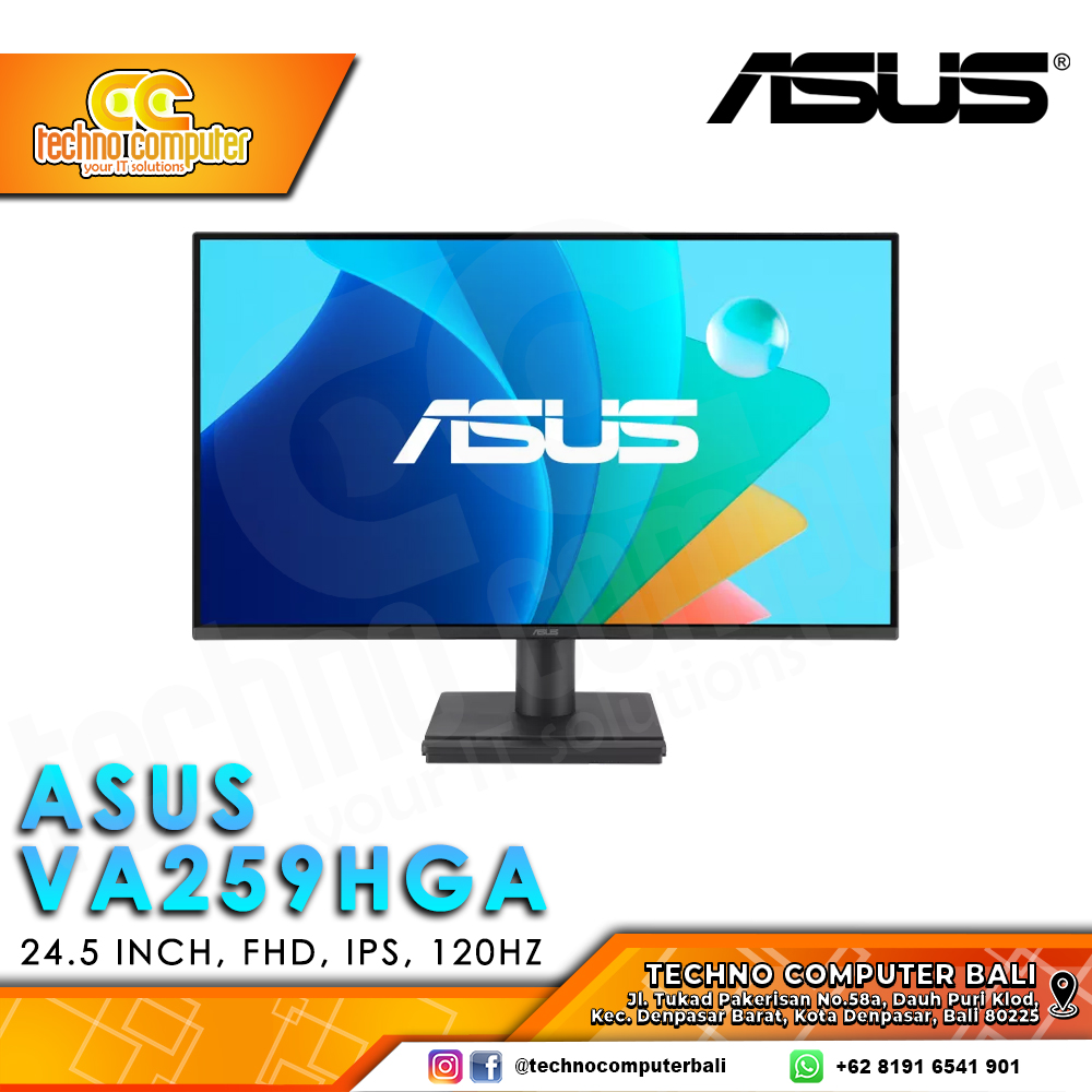 ASUS VA259HGA Gaming Monitor - 24.5 inch, FHD (1920 x 1080), IPS, 120Hz