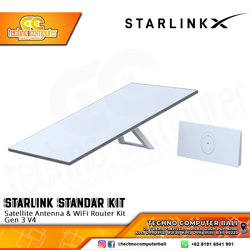 STARLINK Standard Internet Kit Satellite Antenna & WiFi Router Kit Gen 3 V4