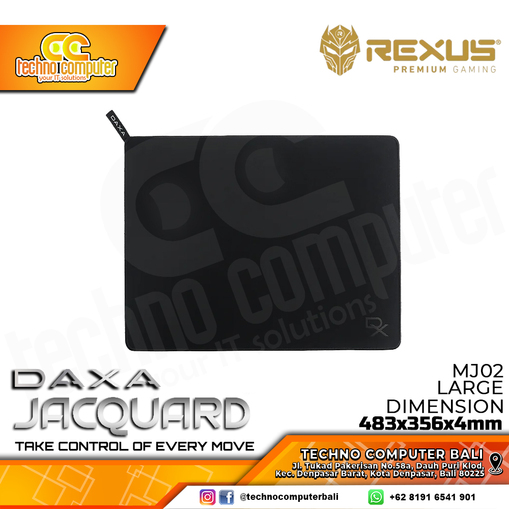 MOUSEPAD REXUS DAXA JACQUARD MJ02 L (483 x 356 x 4mm) - Gaming Mousepad