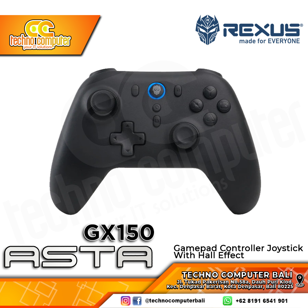 GAMEPAD WIRELESS REXUS ASTA GX150 Multi Platform Gamedpad - Black