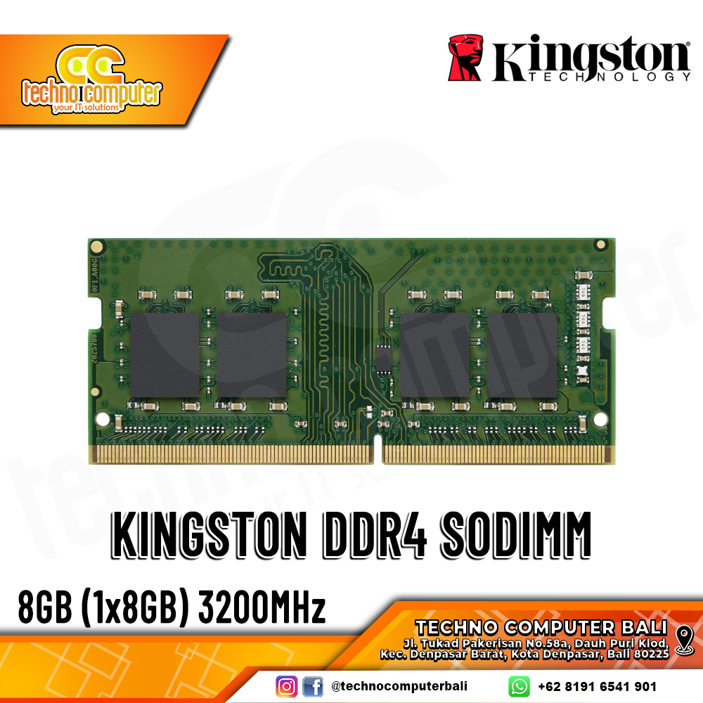 SODIMM DDR4 KINGSTON 8GB (1x8GB) Single 3200MHz