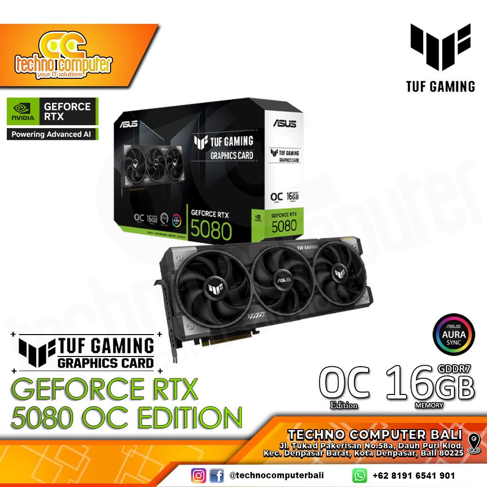 ASUS TUF GAMING NVIDIA GeForce RTX 5080 OC Edition 16GB GDDR7
