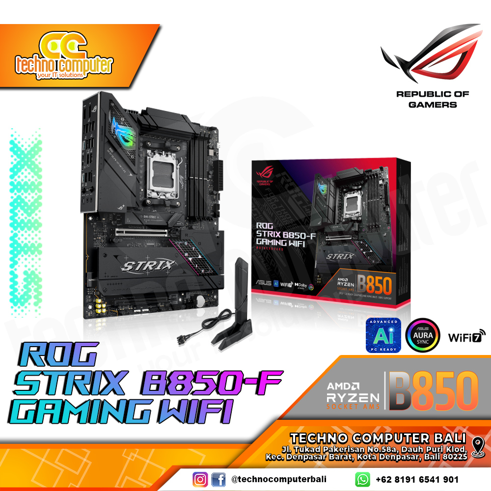 ASUS ROG STRIX B850-F GAMING WIFI - ATX, AM5, B580, DDR5