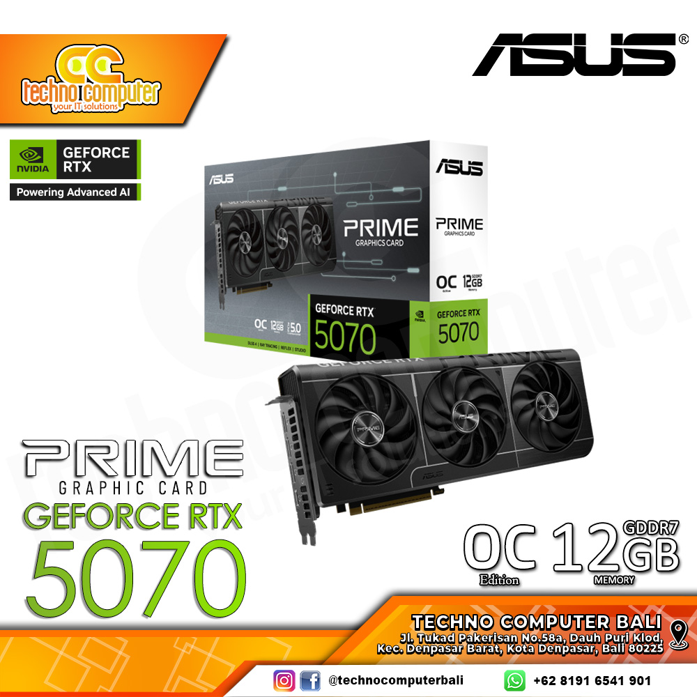 ASUS PRIME NVIDIA GeForce RTX 5070 OC Edition 12GB GDDR7