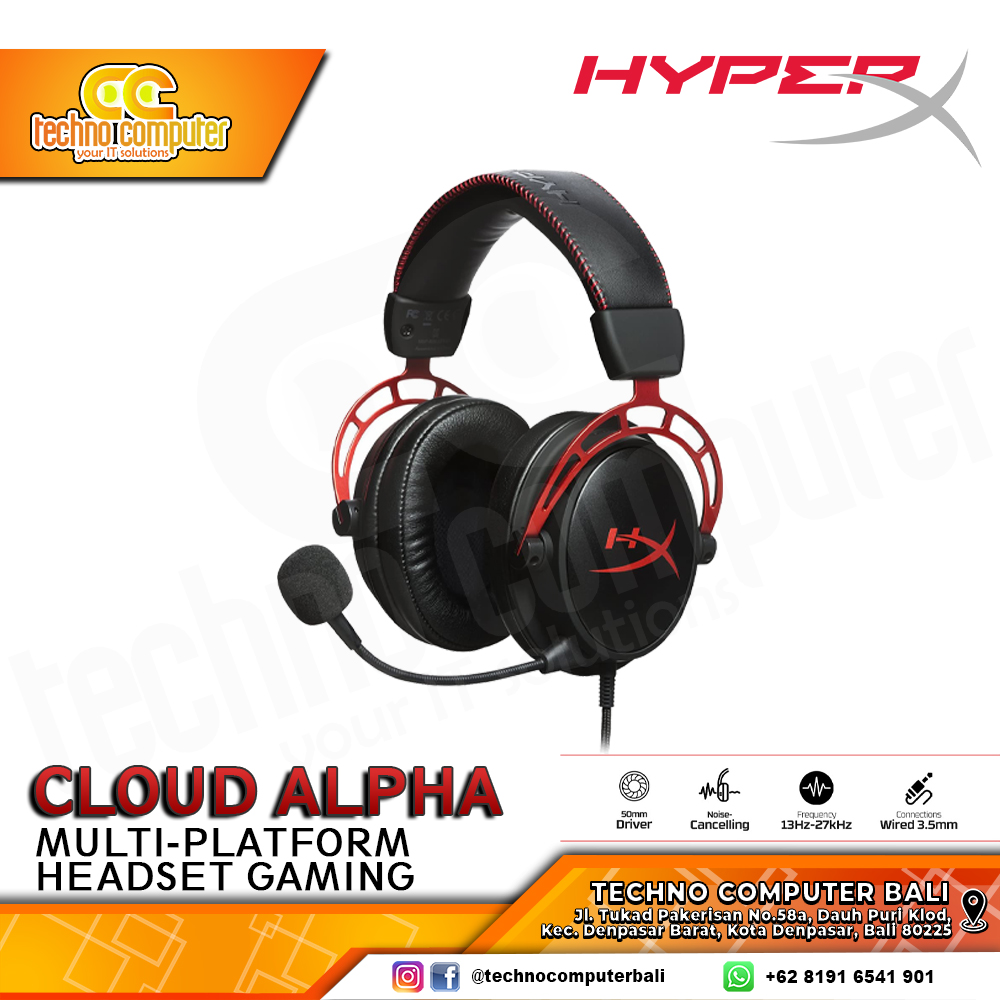 HEADSET HyperX Cloud Alpha - Gaming Headset (Black/Red)