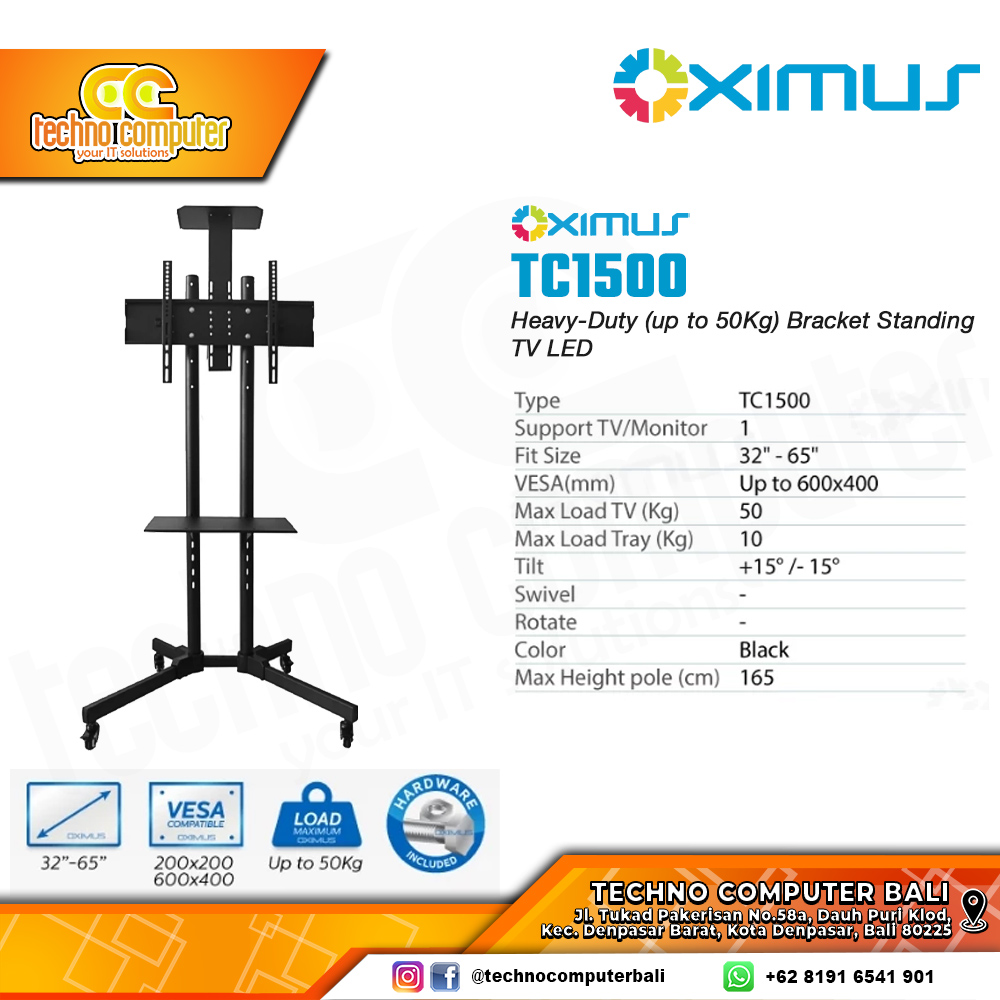 Bracket Monitor TV 32-65inch OXIMUS TC-1500 Heavy-Duty TV Stand