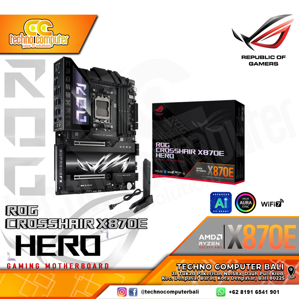 ASUS ROG CROSSHAIR X870E HERO - ATX, AM5, X870, DDR5 