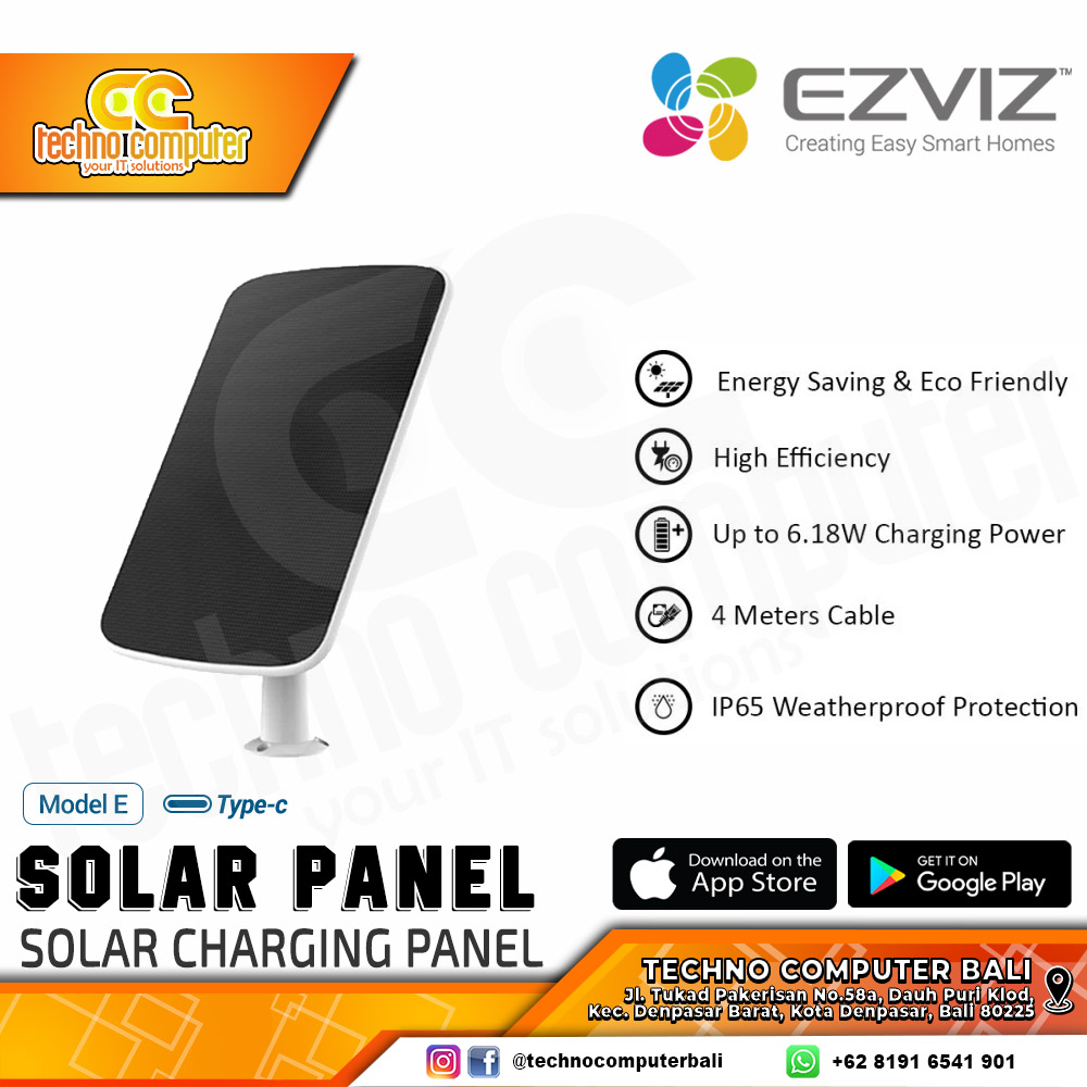 EZVIZ CS-CMT-Solar Panel-E for Smart Home IP Camera Outdoor CCTV