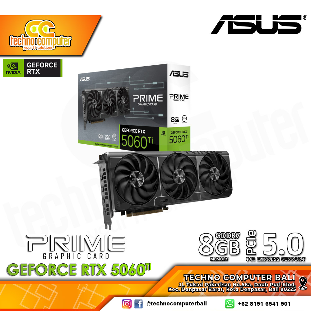 ASUS PRIME NVIDIA GeForce RTX 5060 TI 8GB GDDR7