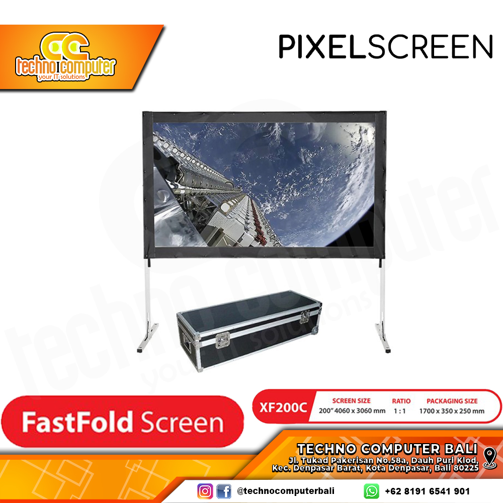 PIXELSCREEN Screen Projector FastFold 200 inch