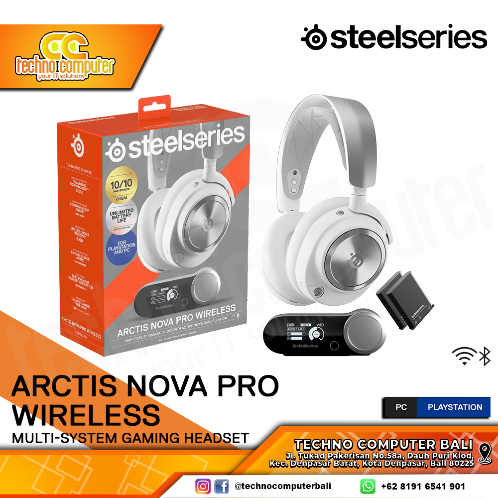 HEADSET STEELSERIES ARCTIS NOVA Pro Wireless White - Gaming Headset