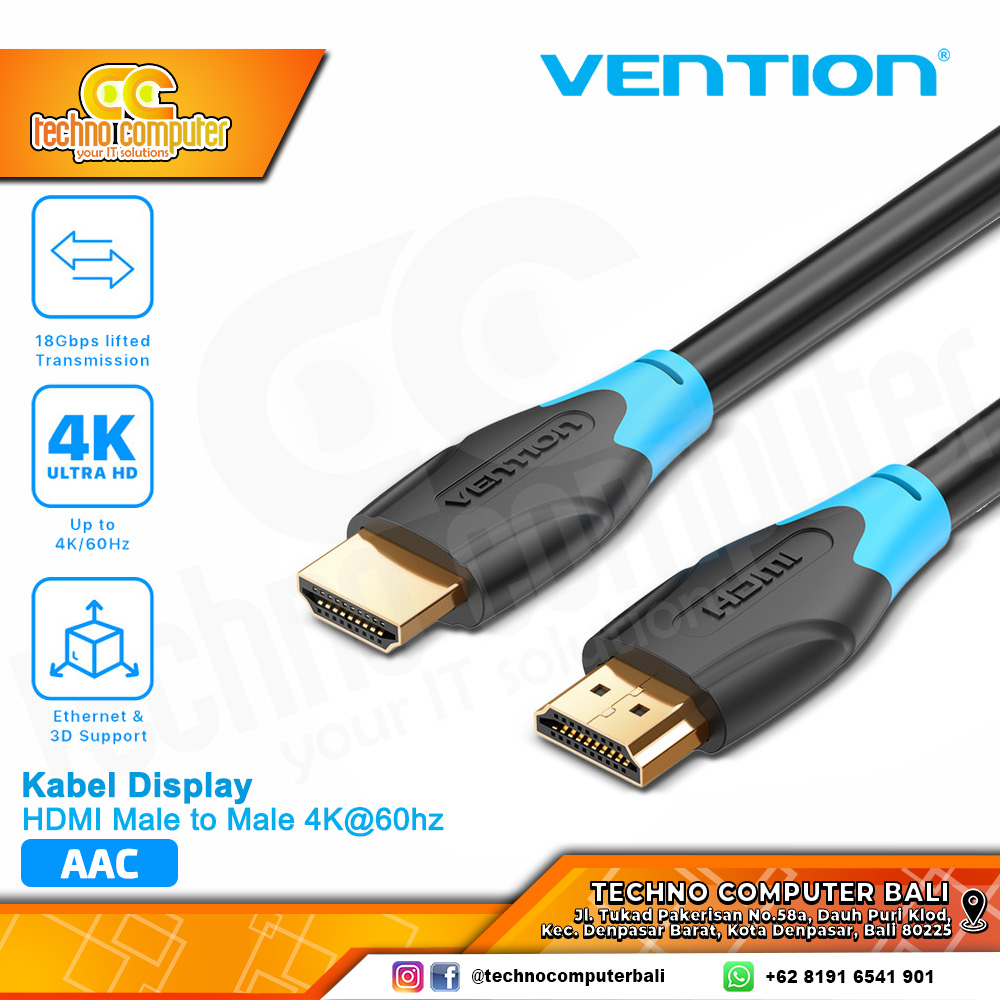 VENTION KABEL HDMI 2.0 Ultra HD 4K Male to Male - AAC 10M