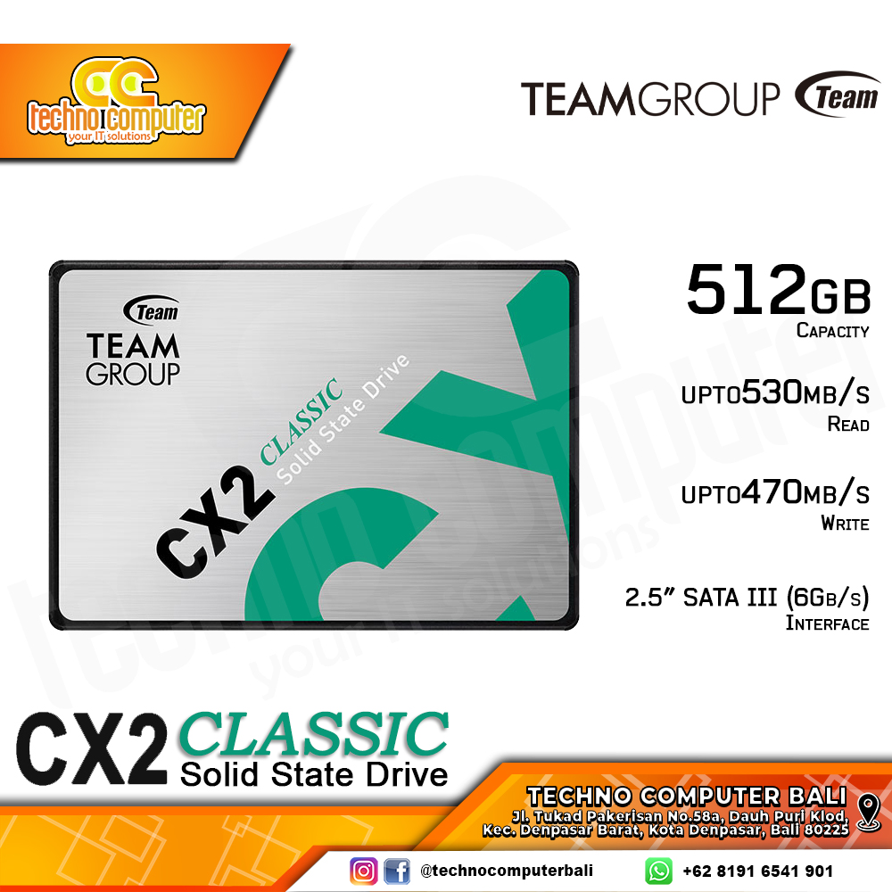SSD TEAM CX2 CLASSIC SATA III 2.5 inch - 512GB