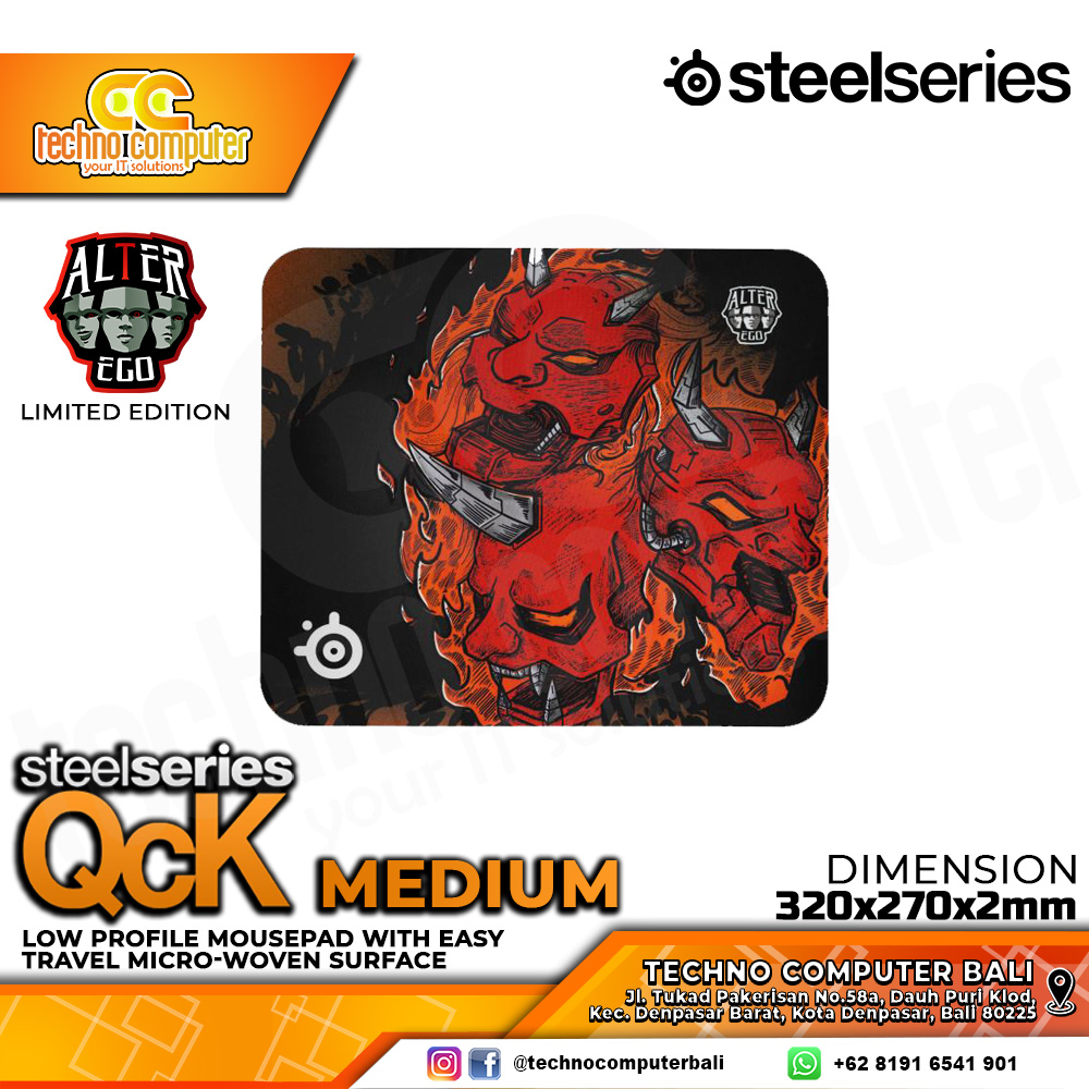 MOUSEPAD STEELSERIES QCK MEDIUM ALTER EGO EDITION (320 x 270 x 2mm)