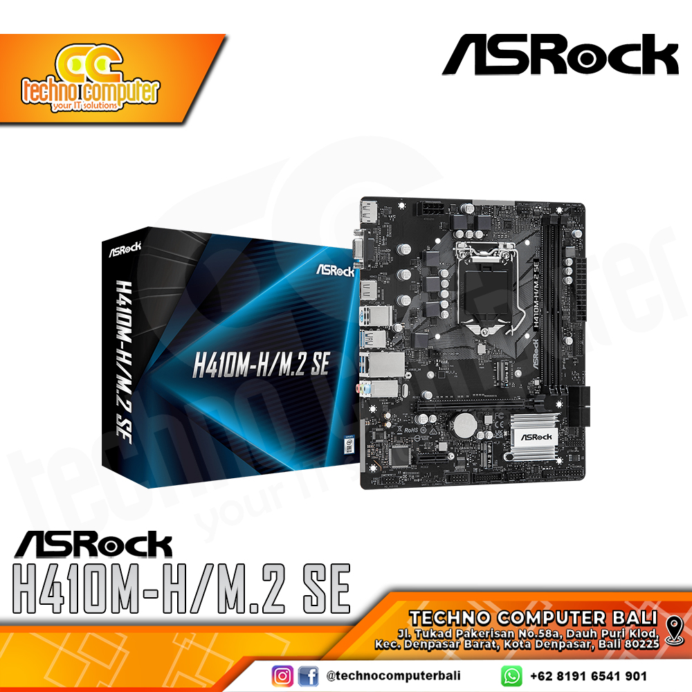 ASROCK H410M-H/M.2 SE - mATX, LGA1200, H410, DDR4