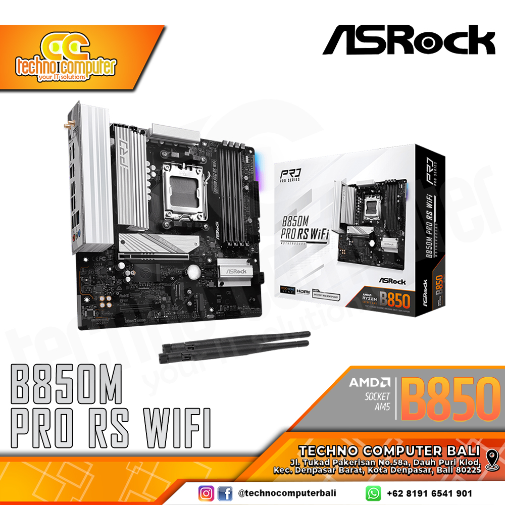 ASROCK B850M PRO RS WIFI - mATX, AM5, B850, DDR5
