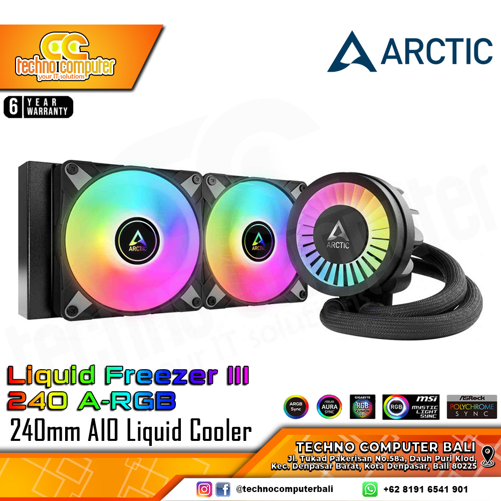 ARCTIC Liquid Freezer III 240 ARGB Black - CPU Cooler - 240mm AIO Liquid Cooler