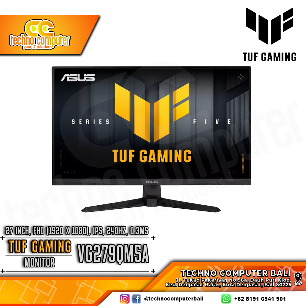 ASUS TUF GAMING VG279QM5A Gaming Monitor - 27 inch, FHD (1920 x 1080), IPS, 240Hz, 0.3ms