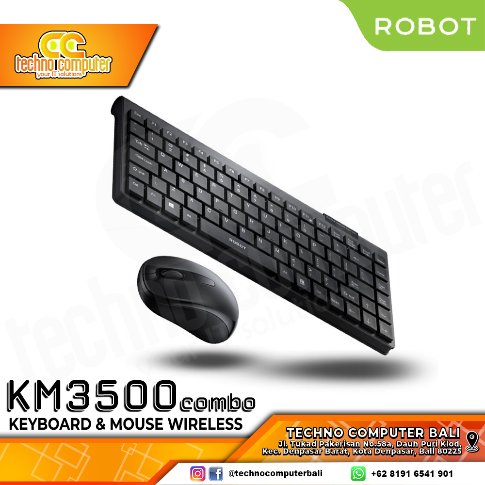 ROBOT KM3500 Combo Wireless - Office Keyboard & Mouse