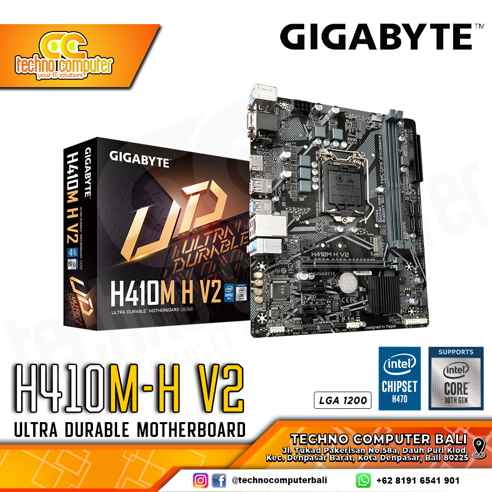 GIGABYTE H410M-H V2 - mATX, LGA1200, H470, DDR4