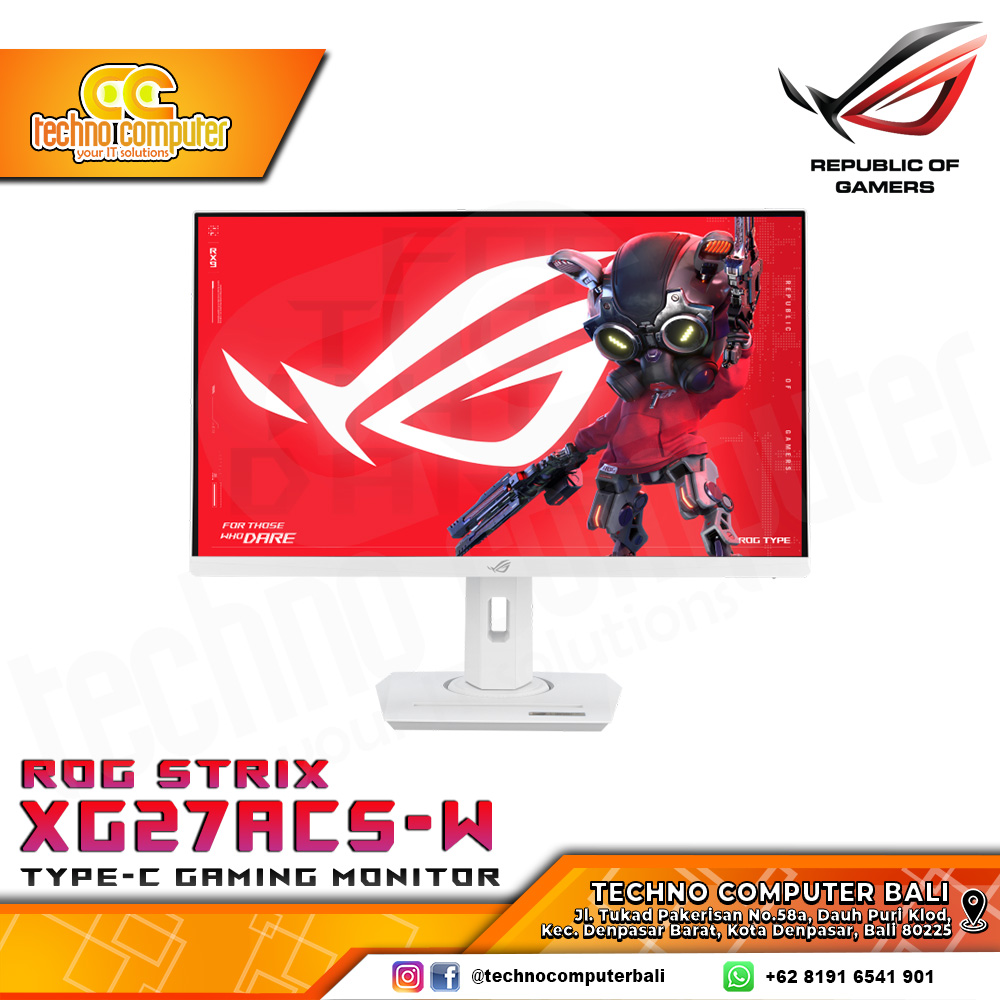 ASUS ROG STRIX XG27ACS-W Gaming Monitor - 27 inch, WQHD (2560 x 1440), Fast IPS, 180Hz, 1ms