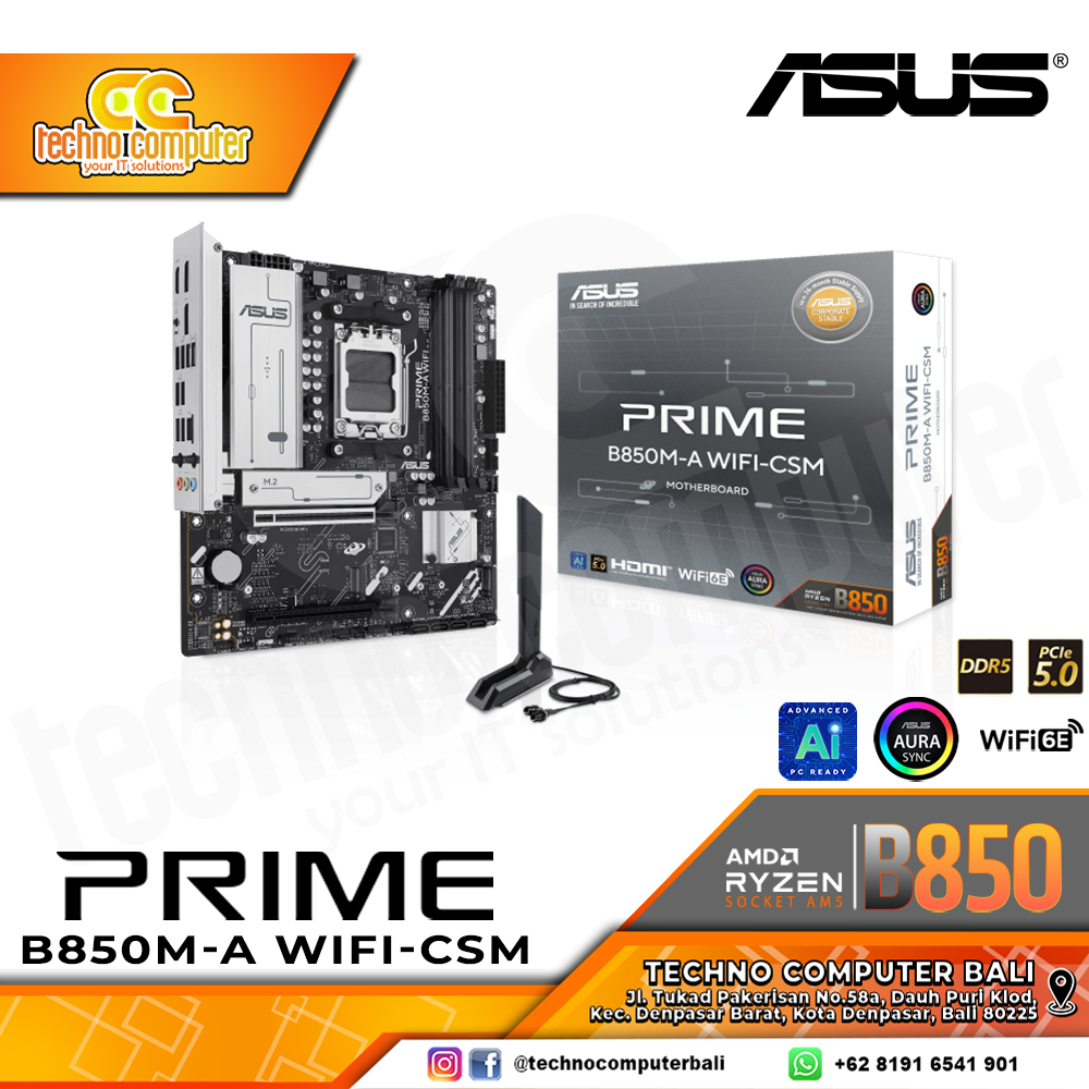 ASUS PRIME B850M-A WIFI-CSM - mATX, AM5, B850, DDR5