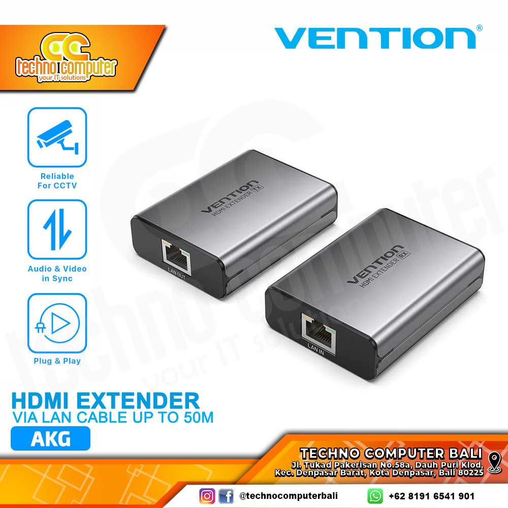 VENTION HDMI Extender via LAN Cable up to 50M - AKG