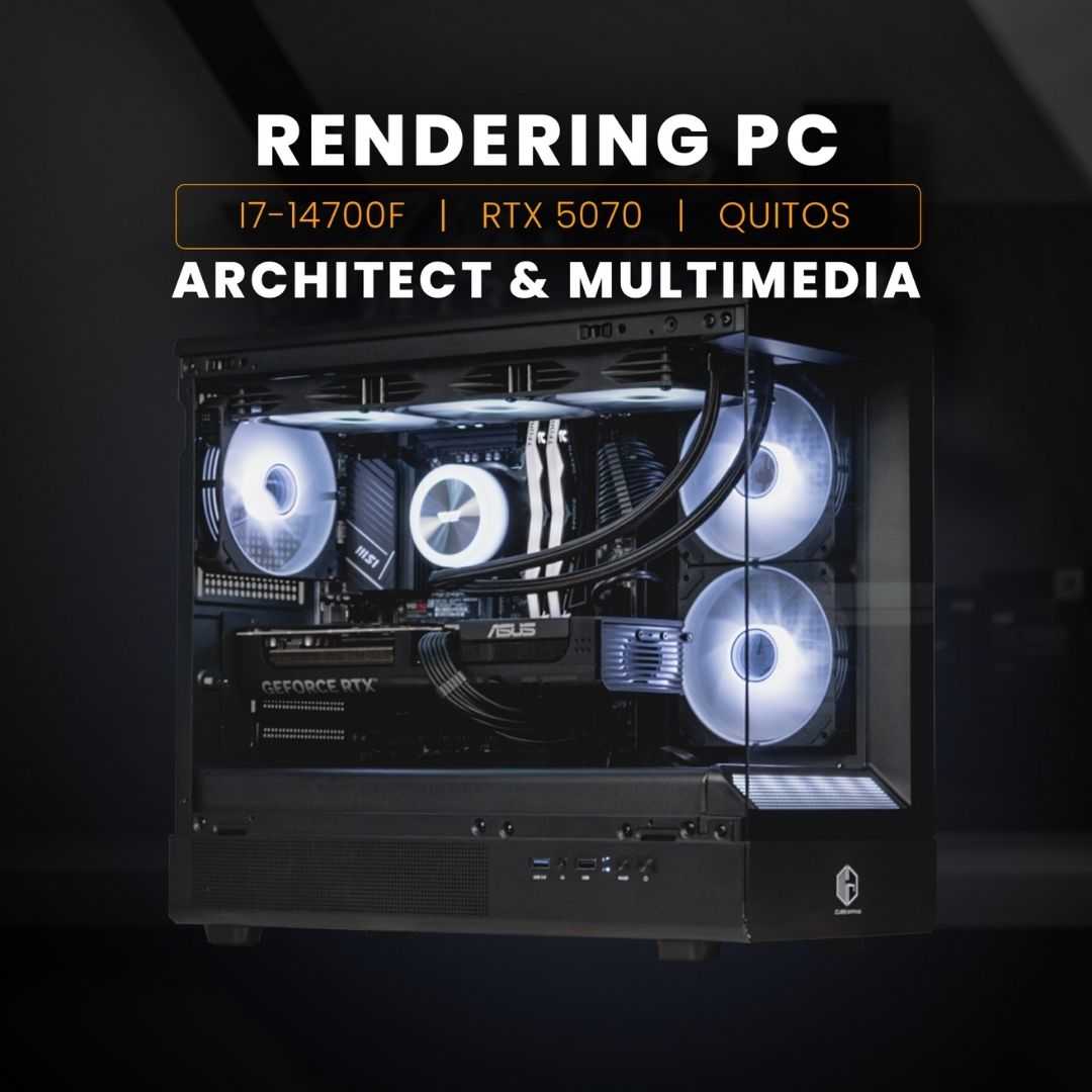 PC GAMING & EDITING / CORE I7-14700F / ASUS PRIME RTX 5070 / CUBE GAMING QUITOZ Black