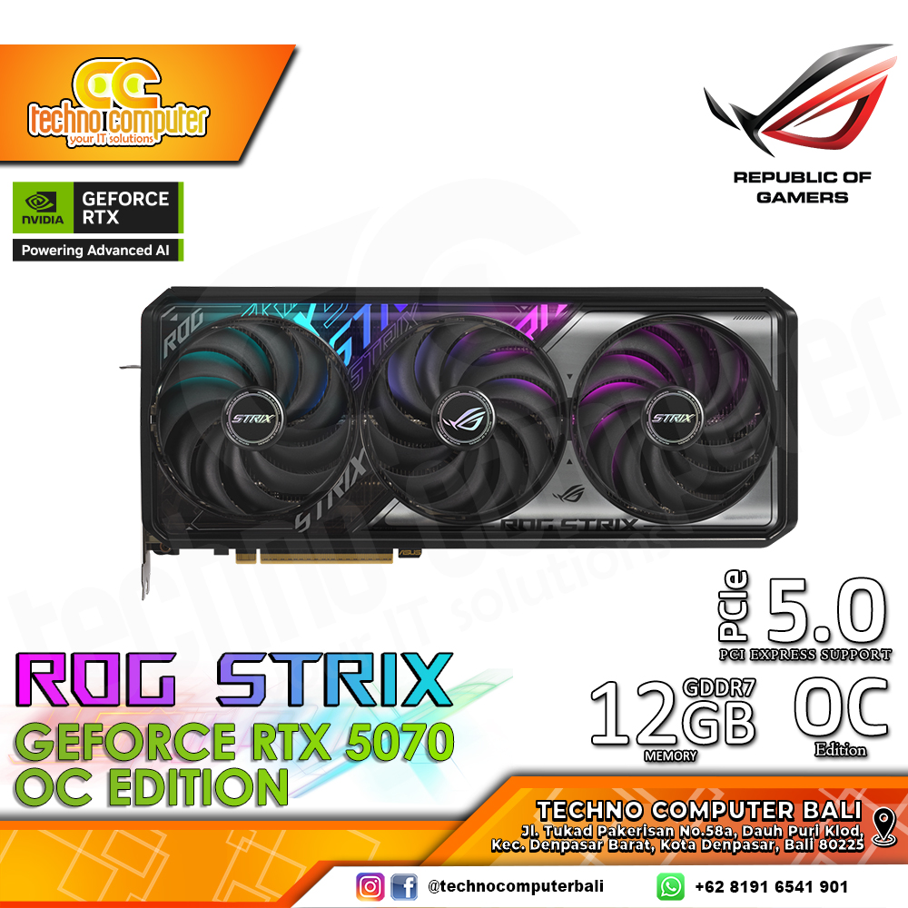 ASUS ROG STRIX NVIDIA GeForce RTX 5070 OC Edition 12GB GDDR7